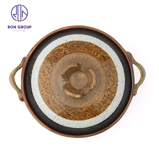 Prezzo all'ingrosso Utensili da cucina Ceramica 9,75 '' Pentola poco profonda per la festa di nozze dell'hotel del ristorante