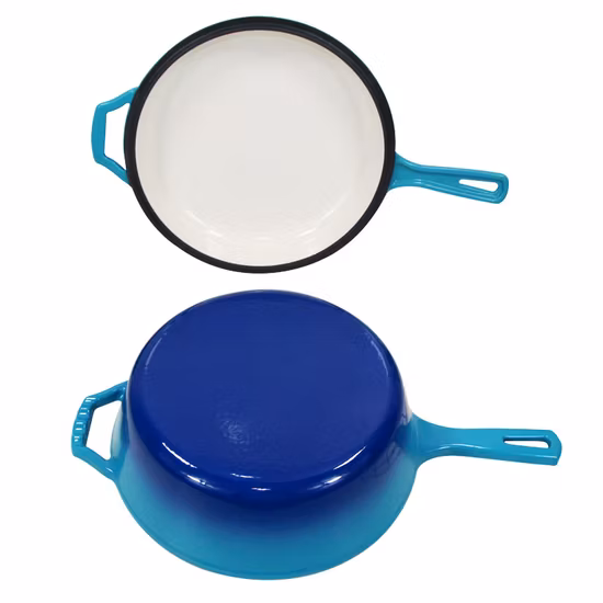 Amazon - Pentola profonda da 4,5 l, 5 quarti, diametro 26,5 cm, 25,4 cm e padella bassa con manico lungo per uso a gas e a induzione
