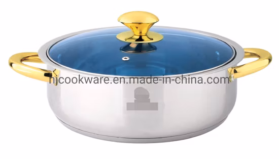 Pentola bassa in acciaio inossidabile di varie dimensioni per il cuociriso scelto