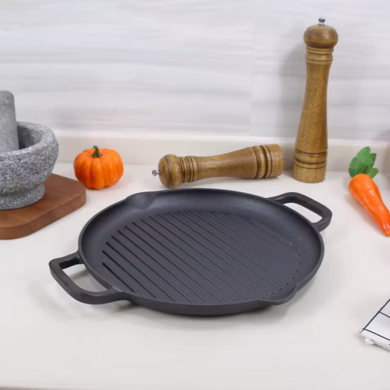 Piastra rotonda in ghisa per barbecue pre